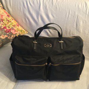 Kate Spade Black Nylon Duffle Bag